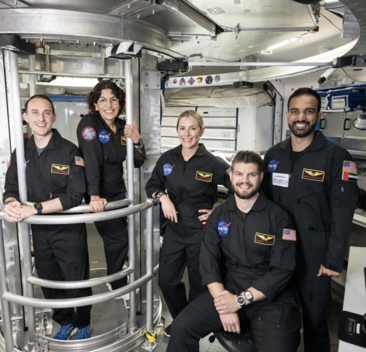 Tiffany Snyder with fellow astronauts