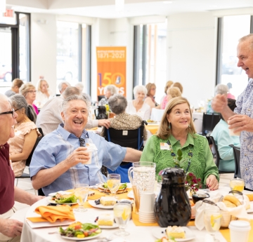 Four event attendees at table