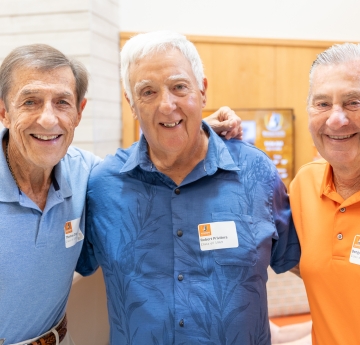 Three event attendees