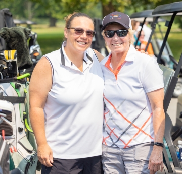 Two women golfers