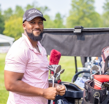 Male golfer
