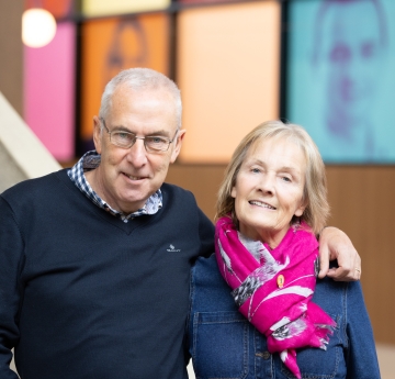 Linda Hawkes with husband