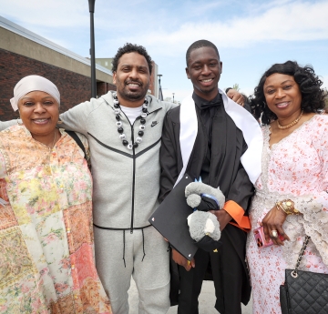 Graduate with family