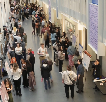 SAMC hallway with poster presentations