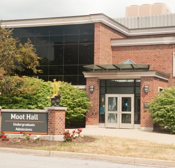 Moot Hall side door with building sign