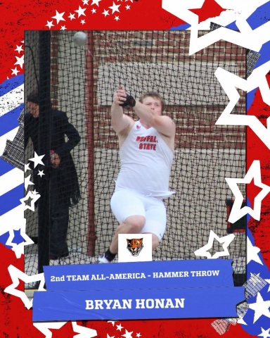 Track athlete throwing hammer