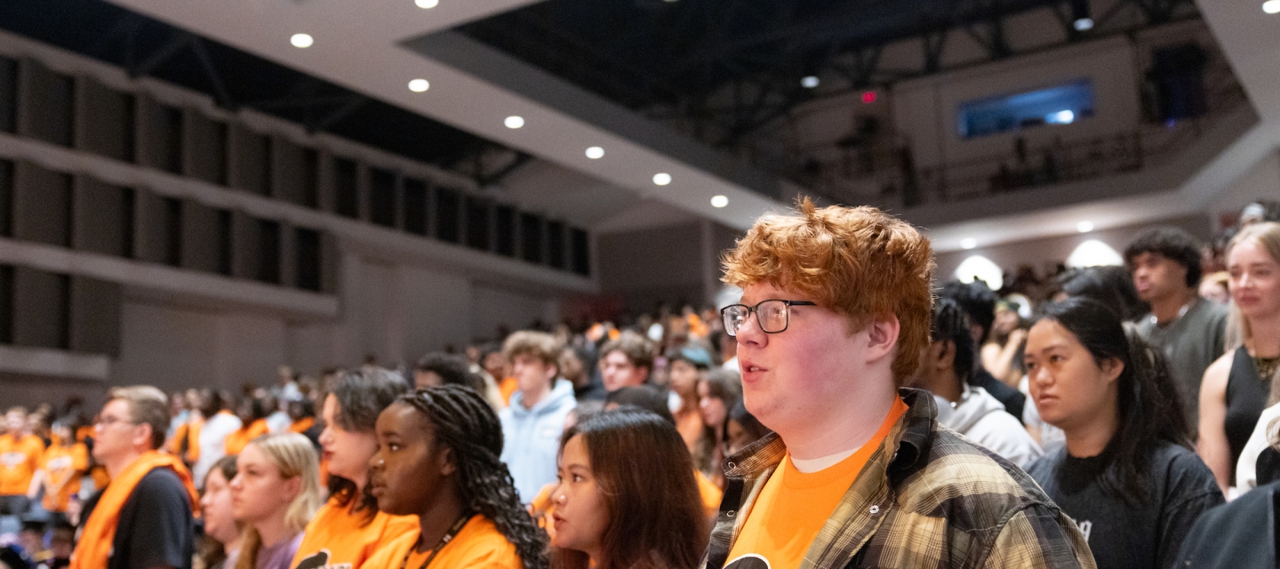 Students in Performing Arts Center