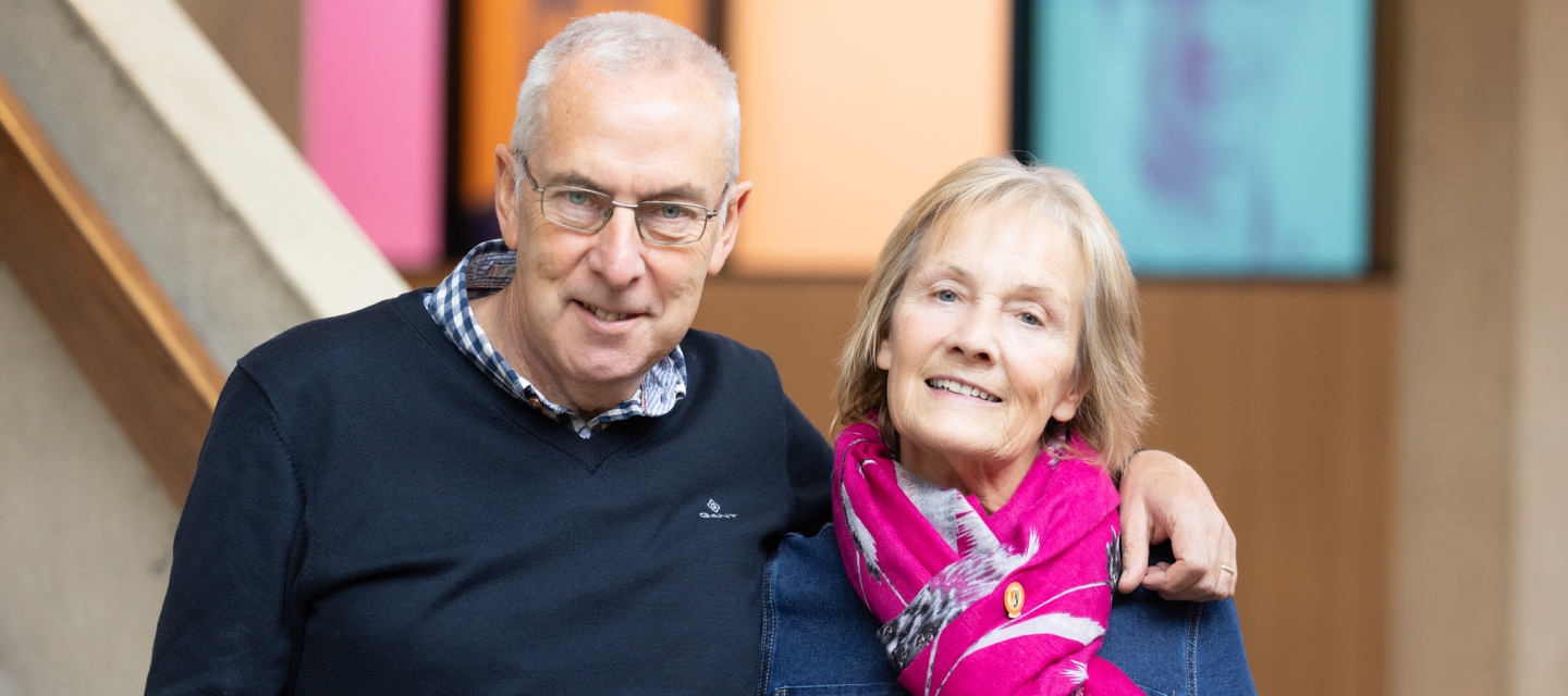 Linda Hawkes with husband