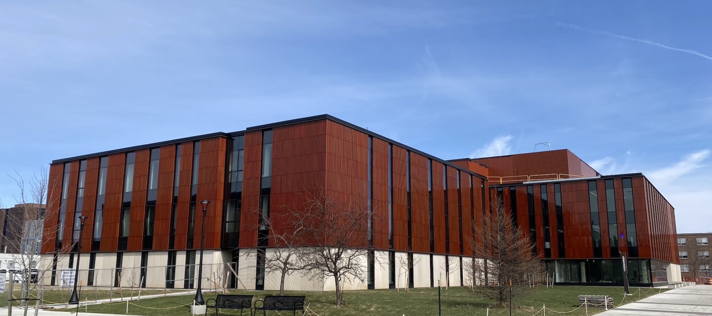 Exterior of Elms Hall building