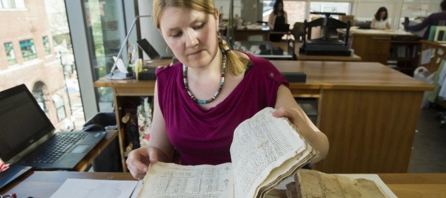 Woman with book