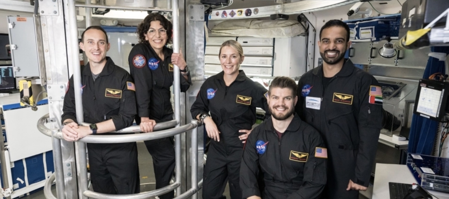 Tiffany Snyder with fellow astronauts