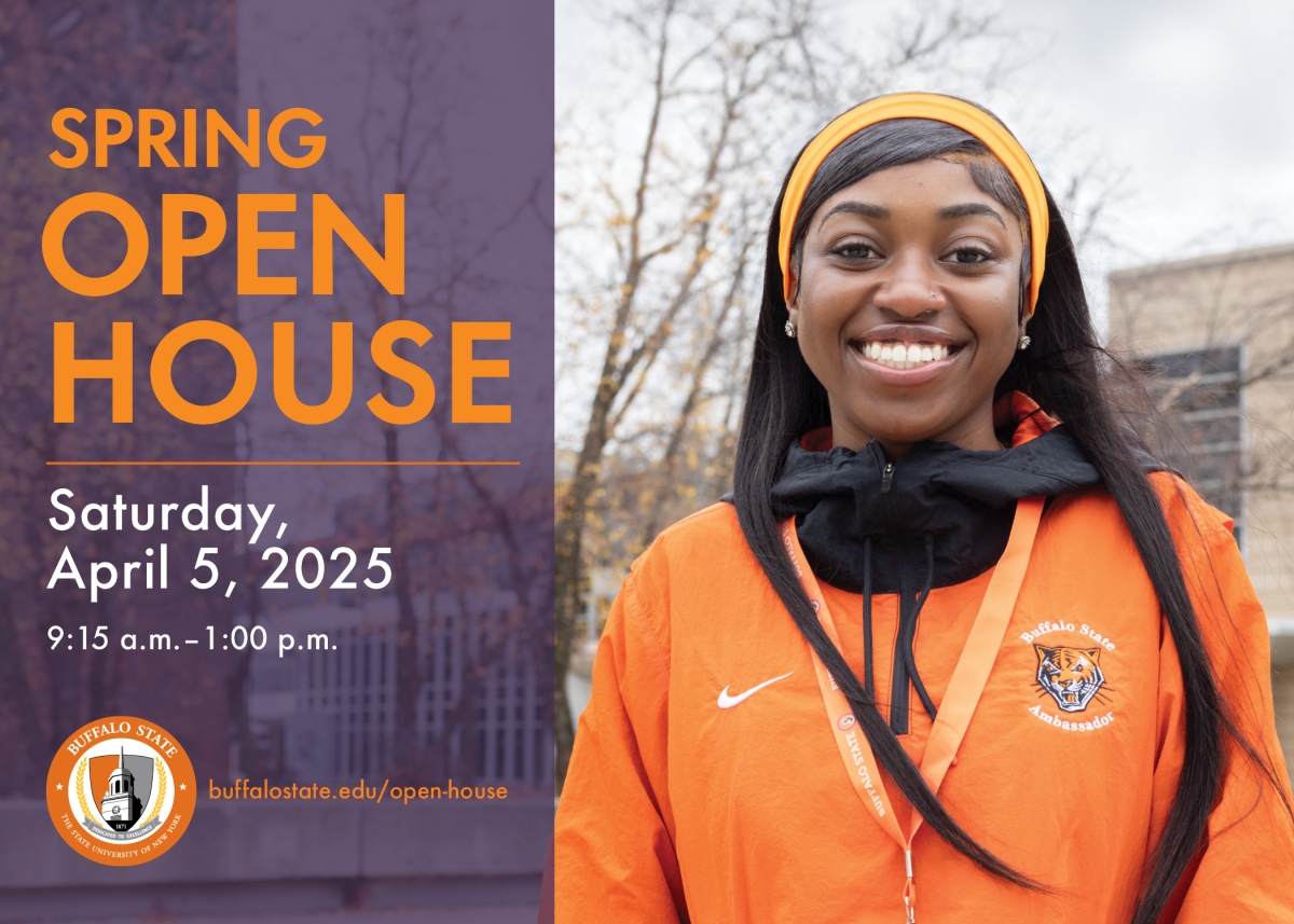 Spring Open House poster, information below